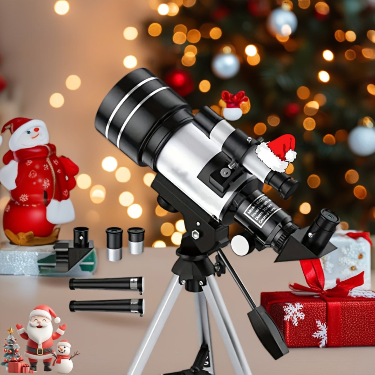 150X High Magnification 70mm Aperture Astronomical Telescope with Tripod Mount (15X-150X) Portable Travel Telescope with Phone Adapter Blue