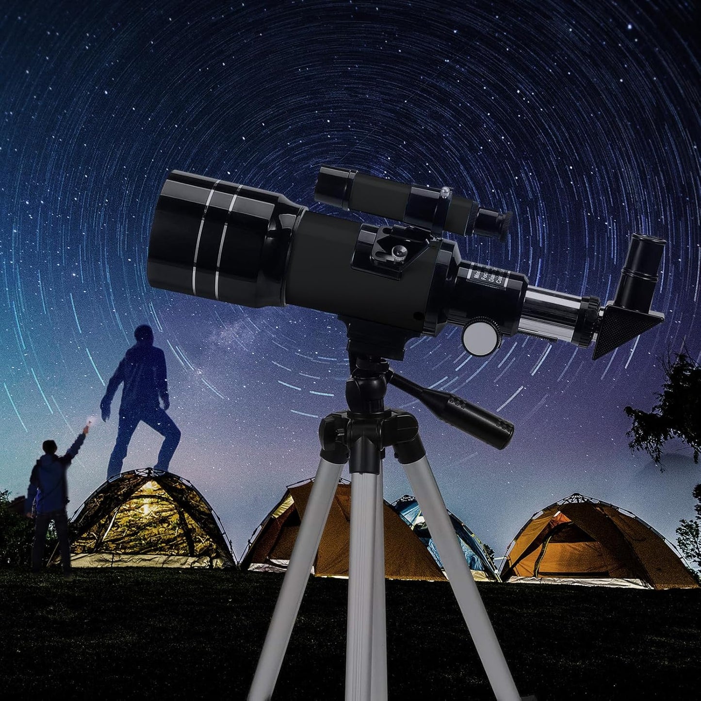 UBSSO 150X High Power Telescope, 70mm Aperture Telescope Astronomy For Adults, Portable Monocular Telescope With 3 Eyepiece Black