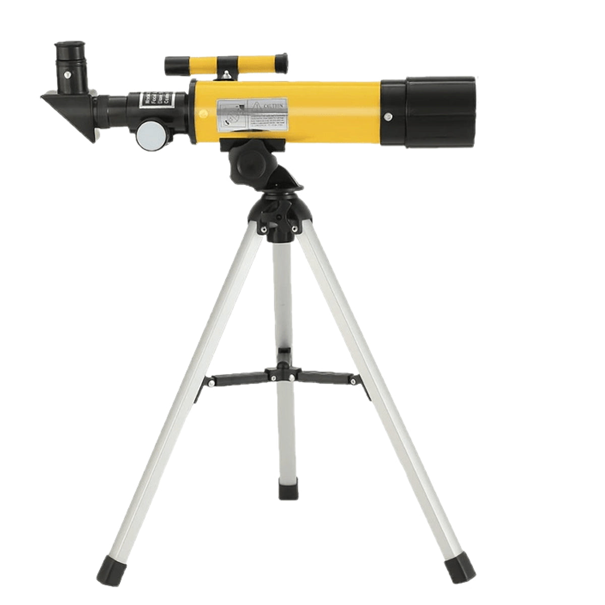90x Zoom Astronomical Telescope for Kids – 90x Magnification, Includes Two Eyepieces, Tabletop Tripod, and Finder Scope Yellow