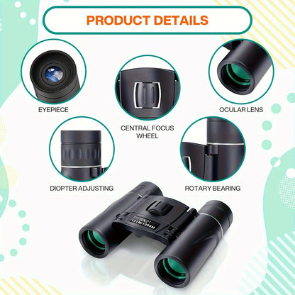 UBSSO Binoculars with 8X21 Magnification High Powered Mini Pocket Binoculars Lightweight Binoculars