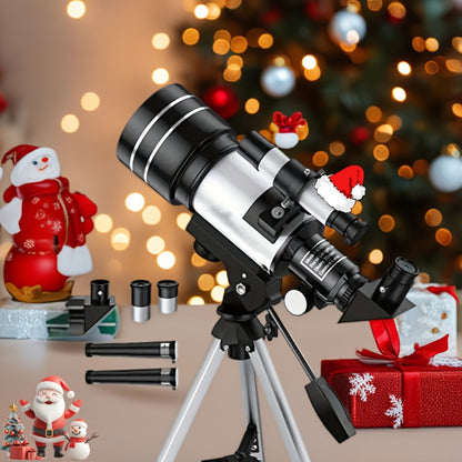 150X High Magnification 70mm Aperture Astronomical Telescope with Tripod Mount (15X-150X) Portable Travel Telescope with Phone Adapter Blue