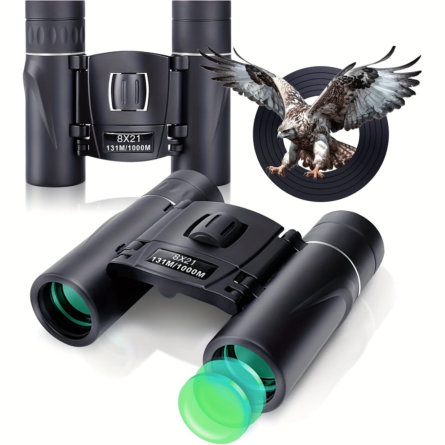 UBSSO Binoculars with 8X21 Magnification High Powered Mini Pocket Binoculars Lightweight Binoculars