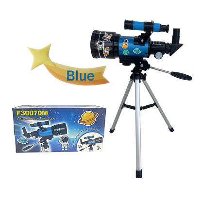 UBSSO Refractor Star Telescope for Adults: 70mm Aperture 300mm Focal Length 15X-150X，Ideal for Stargazing, Planetary Observation, Moon Exploration