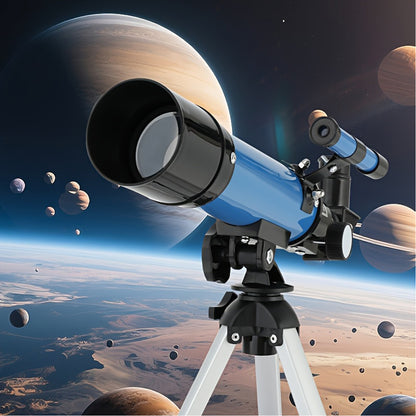 90x Zoom Astronomical Telescope for Kids – 90x Magnification, Includes Two Eyepieces, Tabletop Tripod, and Finder Scope Blue