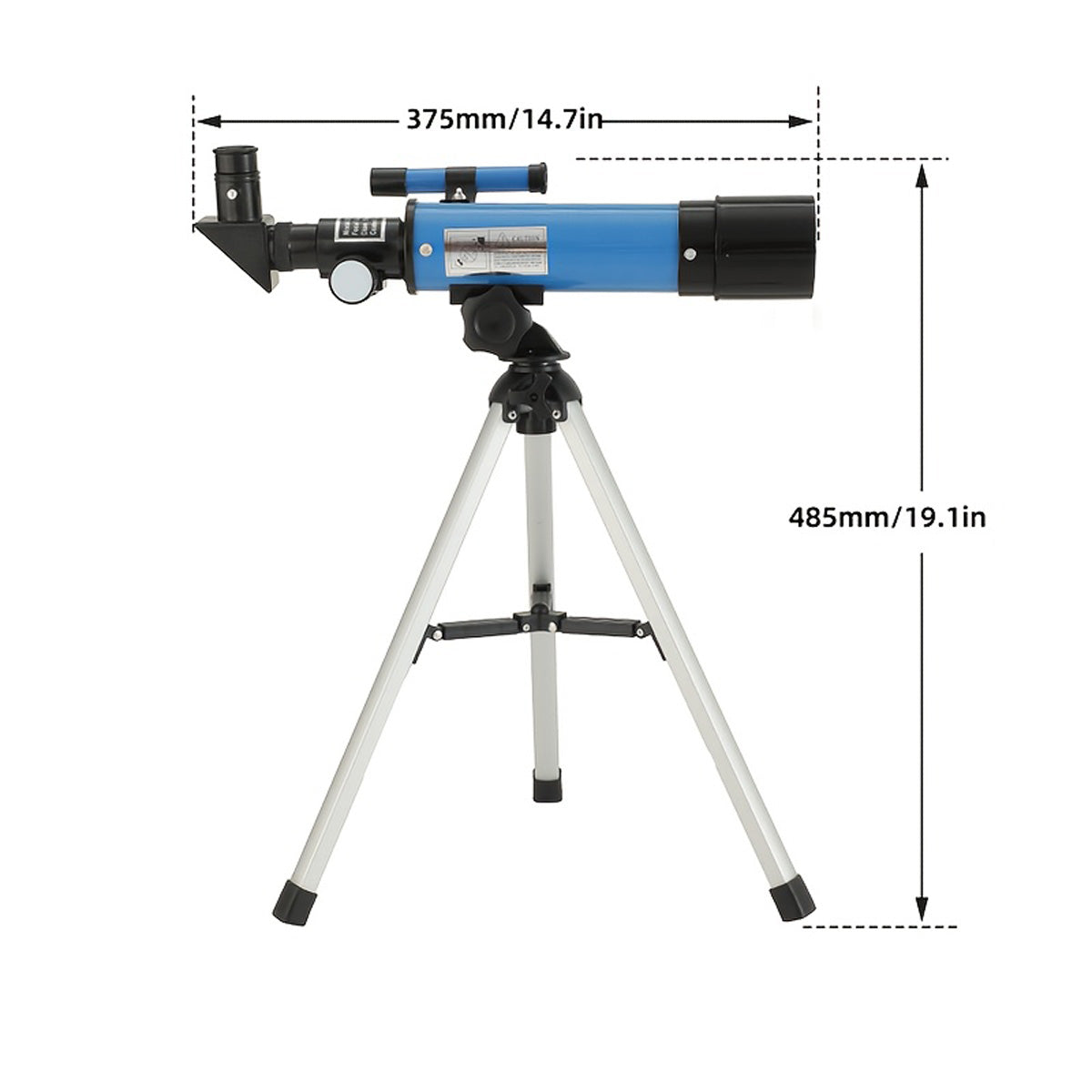 90x Zoom Astronomical Telescope for Kids – 90x Magnification, Includes Two Eyepieces, Tabletop Tripod, and Finder Scope Blue