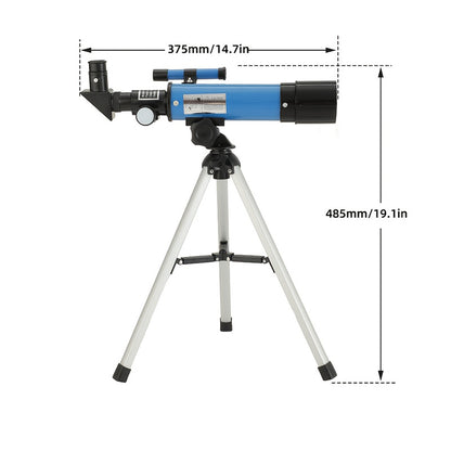 90x Zoom Astronomical Telescope for Kids – 90x Magnification, Includes Two Eyepieces, Tabletop Tripod, and Finder Scope Blue