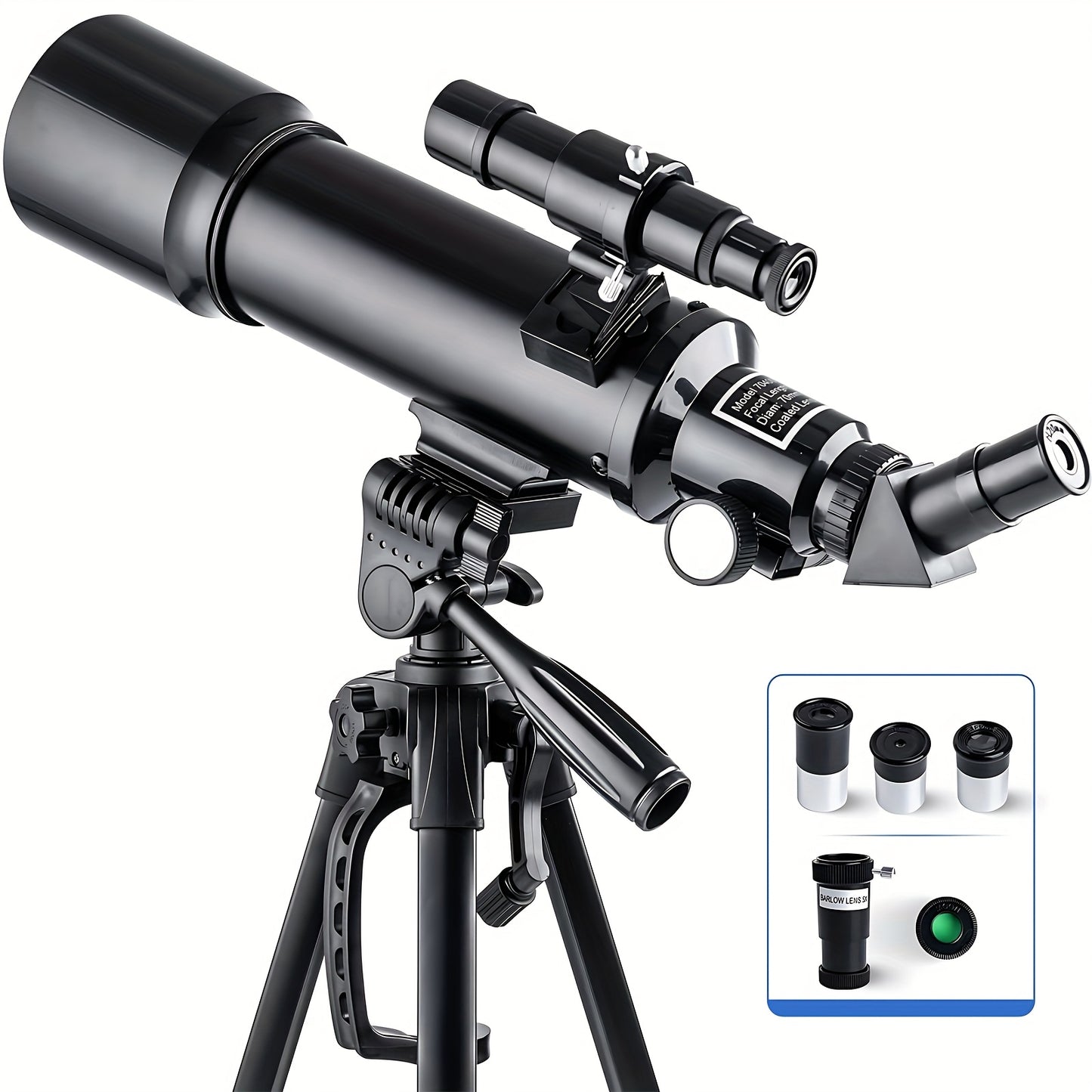 UBSSO Telescope For Adults High Powered 70 Mm Aperture 400 Mm Refractor Astronomical Portable Telescope For Adults Beginners With Tripod,Black