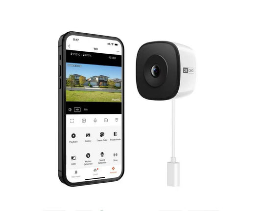 Window Security Camera 3MP 2K, Indoor WiFi Cameras 2.4GHz/5GHz with Colorvue AI Color Night Vision, 24/7 Recording Works with Alexa Google Home