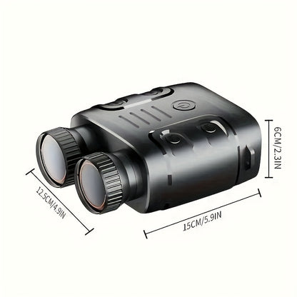 UBSSO Lens 2.5K Binoculars Goggles HD 10X Zoom, Day Use 800m Range, Photo Video Recording for Hunting,Fishing,Camping with 2.4" Screen, Black