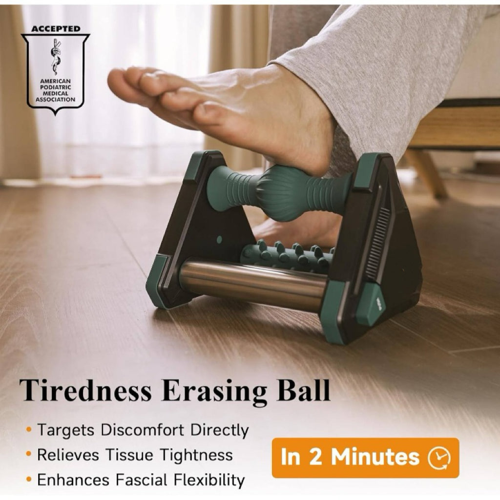 UBSSO Icing Plantar Fasciitis Relief in Seconds, Foot Massager for Circulation, Reflexology Massage Tools, Foot Roller, Foot Health, Green