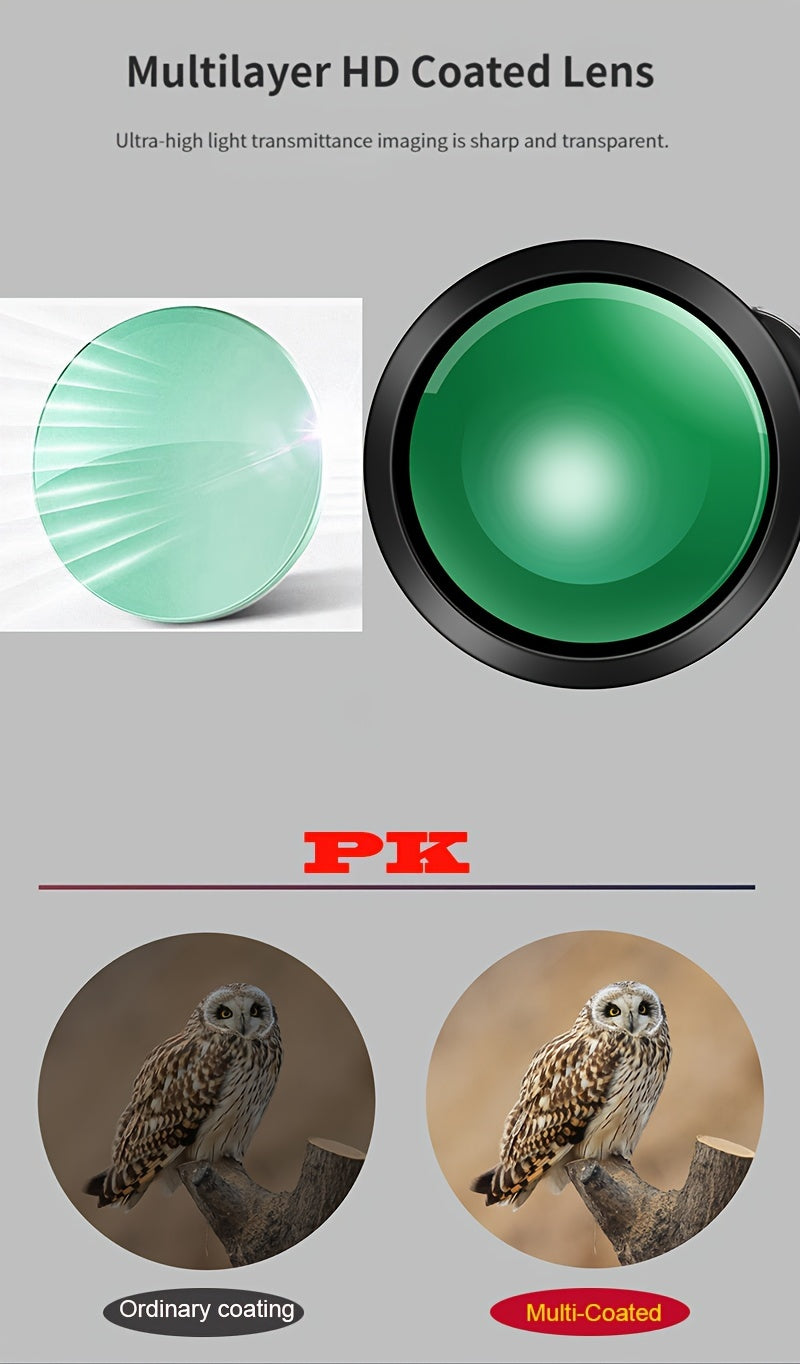 UBSSO 10x50 Powerful Binoculars Telescope HD Professional Zoom for Bird Watching and Watching Moon Moon Crater,cruising, and travel telescope,Black