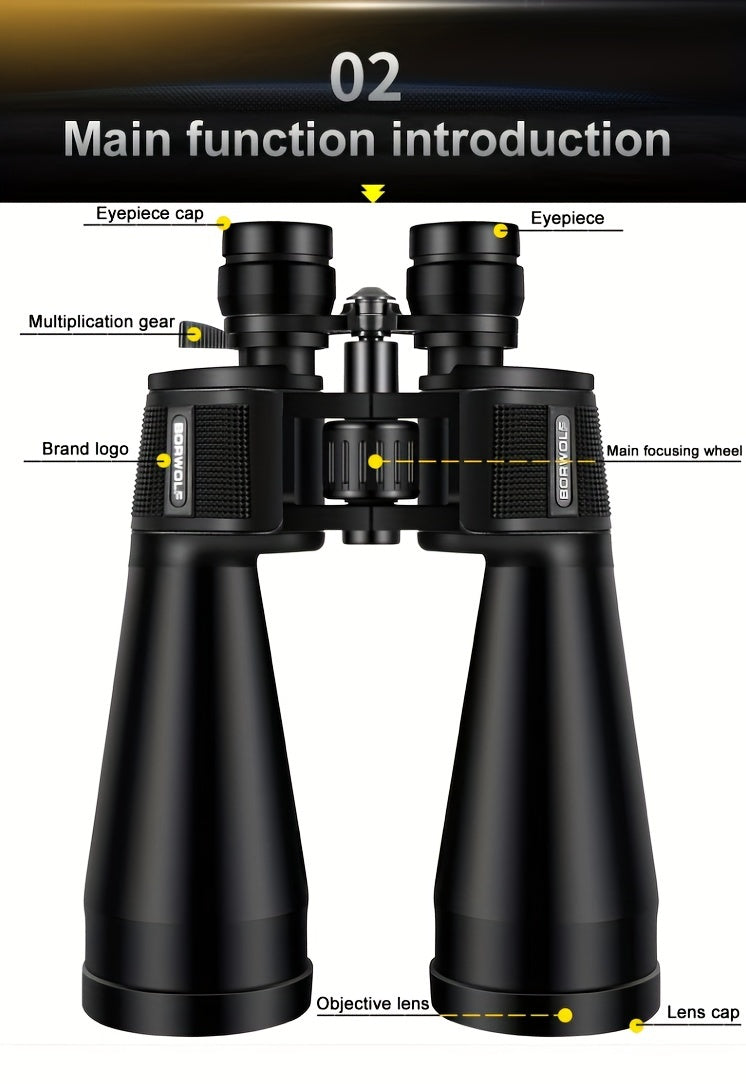 UBSSO 10X50 High Magnification HD Professional Zoom Binoculars Telescope for Bird Watching and Hunting,camping, exploration, shooting, fishing,Black