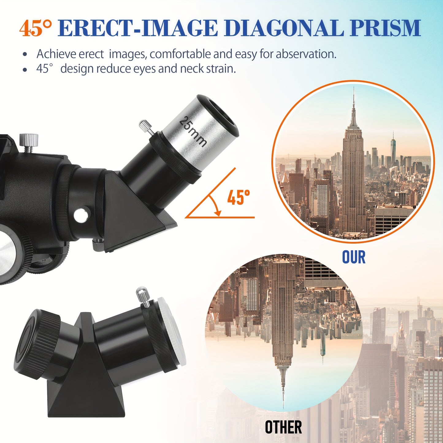 UBSSO Astronomical Telescope for Adults - 80mm Aperture 600mm Focal Length Refractor with Fully Multi-Coated Optics, 180x Max Magnification