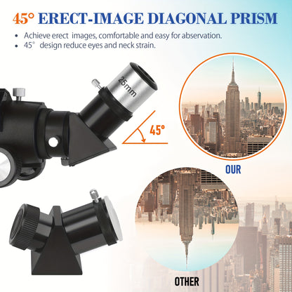 UBSSO Astronomical Telescope for Adults - 80mm Aperture 600mm Focal Length Refractor with Fully Multi-Coated Optics, 180x Max Magnification