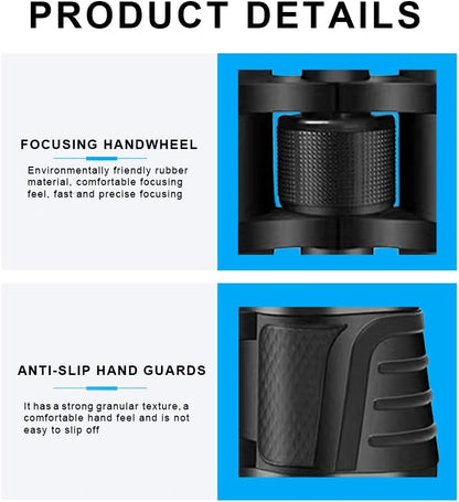 UBSSO 80x80 HD Binoculars for Adults, Waterproof  Fogproof with BAK-4 Prism Fully Multi-Coated Lens, for Bird Watching, Hunting, Travel，Black