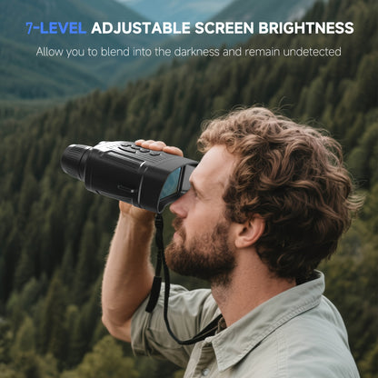 UBSSO 10X25 Binoculars Infrared Binoculars with HD Screen & 32GB Card, Capture Crisp Photo & Video, for Hunting, Camping, Apocalypse Gear,Black