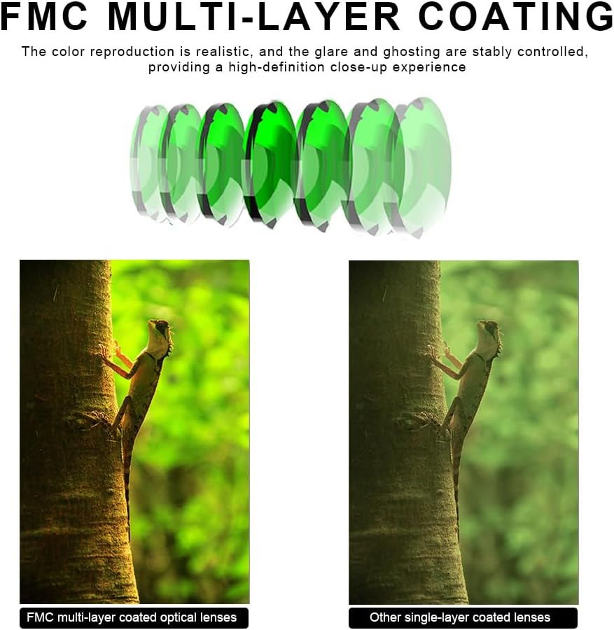 UBSSO 80x80 HD Binoculars for Adults, Waterproof  Fogproof with BAK-4 Prism Fully Multi-Coated Lens, for Bird Watching, Hunting, Travel，Black