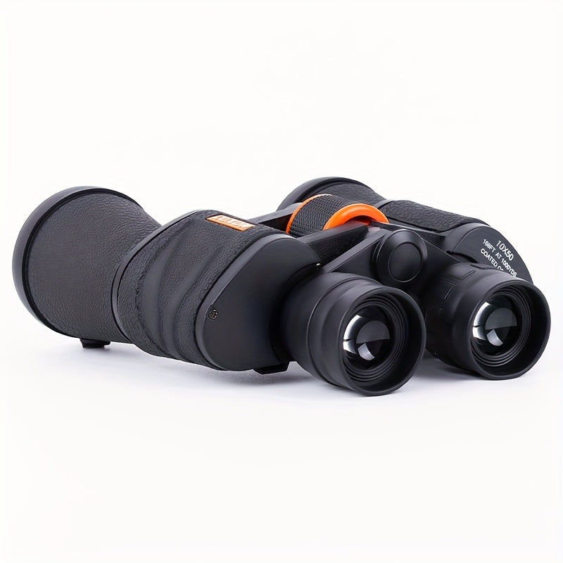 UBSSO 10x50 High-Definition Binoculars with FMC Multi-Layer Coating, Ideal for Bird Watching and Sports Events,Carrying Case, for Hunting, Orange