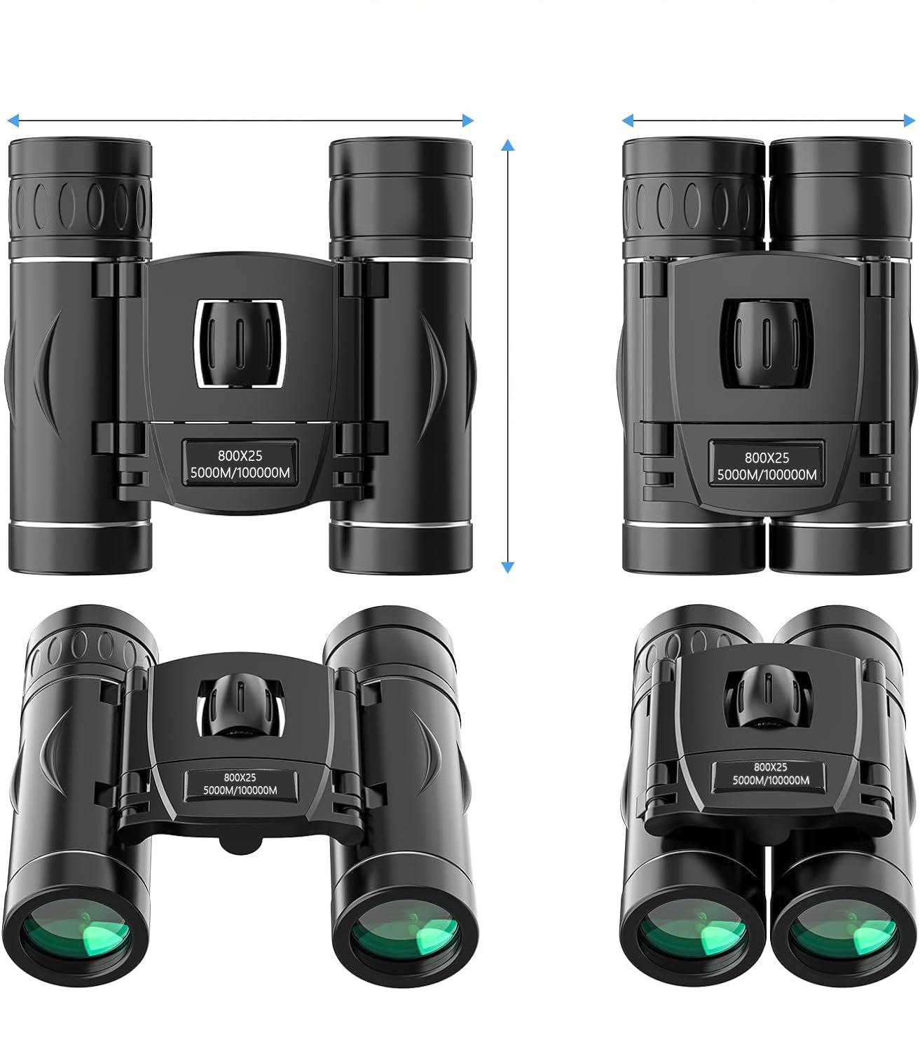 800X25 Binocular for Adults with BAK4 Prism Lens High Powered Mini Pocket Binoculars Telescope for Bird Watching, Hunting, Concert, Theater, Opera, Traveling, Sightseeing