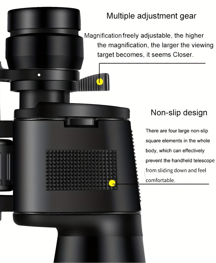 UBSSO 10X50 High Magnification HD Professional Zoom Binoculars Telescope for Bird Watching and Hunting,camping, exploration, shooting, fishing,Black