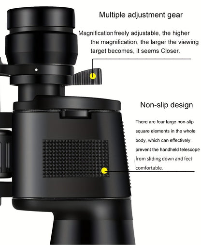 UBSSO 10X50 High Magnification HD Professional Zoom Binoculars Telescope for Bird Watching and Hunting,camping, exploration, shooting, fishing,Black