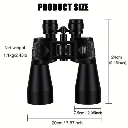 UBSSO 10x50 Powerful Binoculars Telescope HD Professional Zoom for Bird Watching and Watching Moon Moon Crater,cruising, and travel telescope,Black
