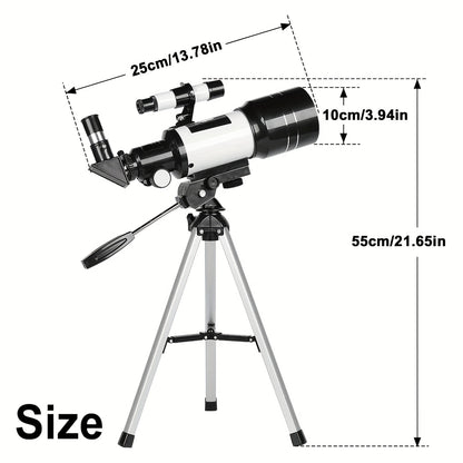 UBSSO Astronomical Astronomical Telescope 150X High-Powered,Portable with 70mm Aperture, For Education, Exploration, Toys Gifts, Christmas Gift