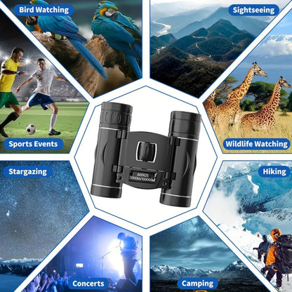 800X25 Binocular for Adults with BAK4 Prism Lens High Powered Mini Pocket Binoculars Telescope for Bird Watching, Hunting, Concert, Theater, Opera, Traveling, Sightseeing
