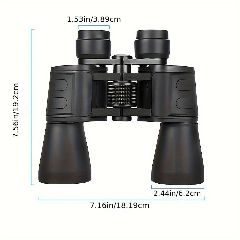 UBSSO 10X50 Binoculars For Adults, Compact Binoculars For Bird Watching Hunting Football Games Travel Stargazing Cruise With Carrying Bag, Gris