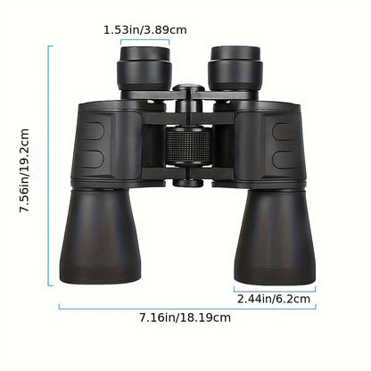 UBSSO 10X50 Binoculars For Adults, Compact Binoculars For Bird Watching Hunting Football Games Travel Stargazing Cruise With Carrying Bag, Gris