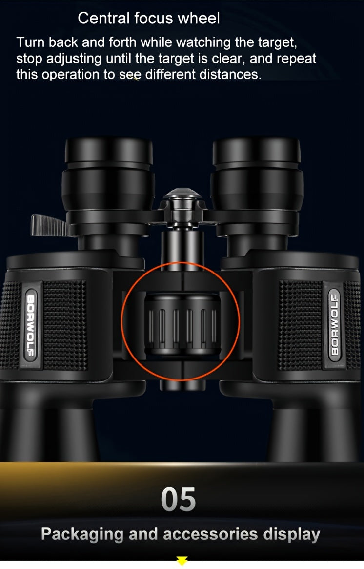 UBSSO 10X50 High Magnification HD Professional Zoom Binoculars Telescope for Bird Watching and Hunting,camping, exploration, shooting, fishing,Black