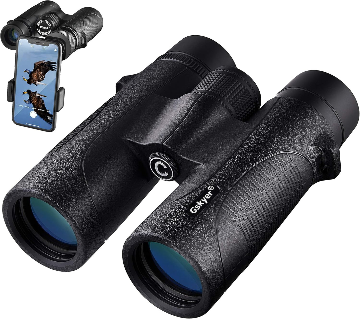 Binoculars for Adults High Powered: 12x42 HD Zoom Binocular for Bird Watching Hunting - Powerful Lightweight Waterproof Binoculars