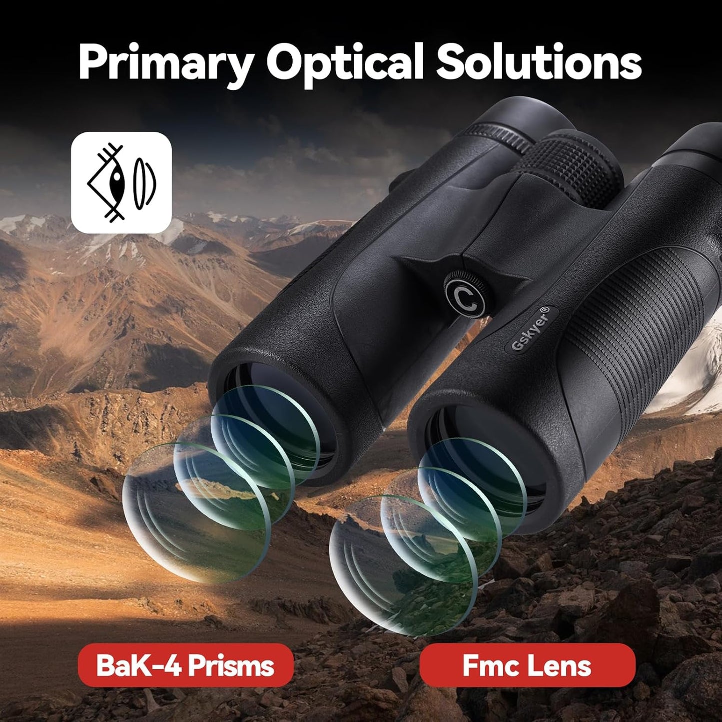 Binoculars for Adults High Powered: 12x42 HD Zoom Binocular for Bird Watching Hunting - Powerful Lightweight Waterproof Binoculars