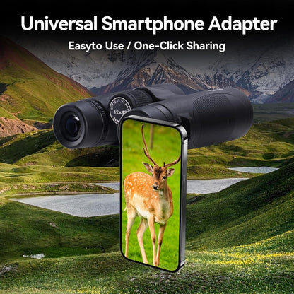 Binoculars for Adults High Powered: 12x42 HD Zoom Binocular for Bird Watching Hunting - Powerful Lightweight Waterproof Binoculars