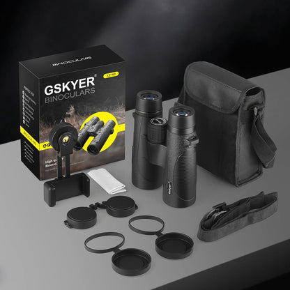 Binoculars for Adults High Powered: 12x42 HD Zoom Binocular for Bird Watching Hunting - Powerful Lightweight Waterproof Binoculars
